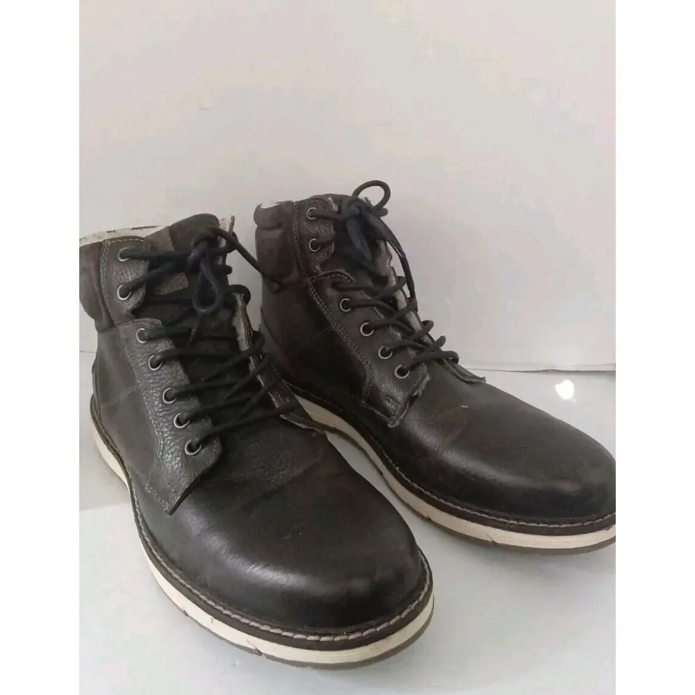 Leather Ankle Boots Lace Up Casual Comfort‎ Winter Shoes